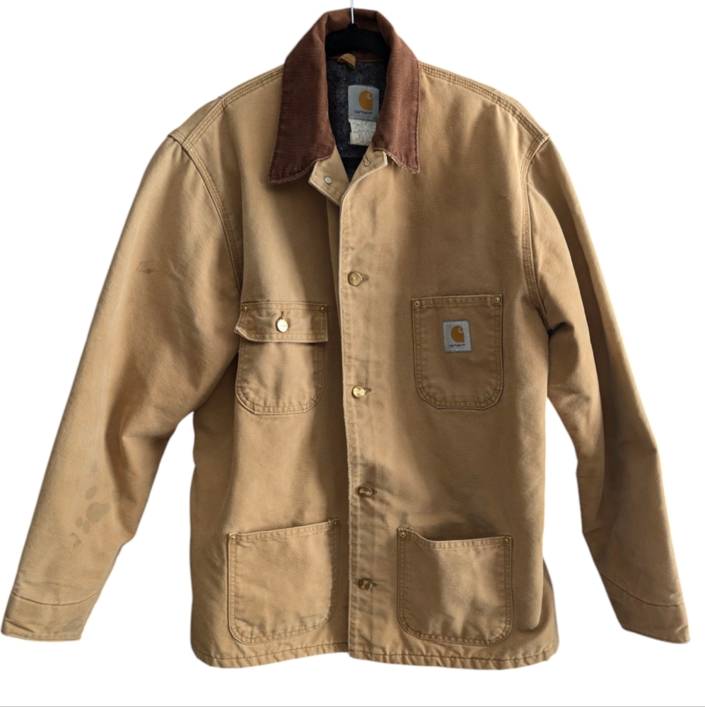 Vintage Carhartt Men's Tan Jacket 44Tall Union